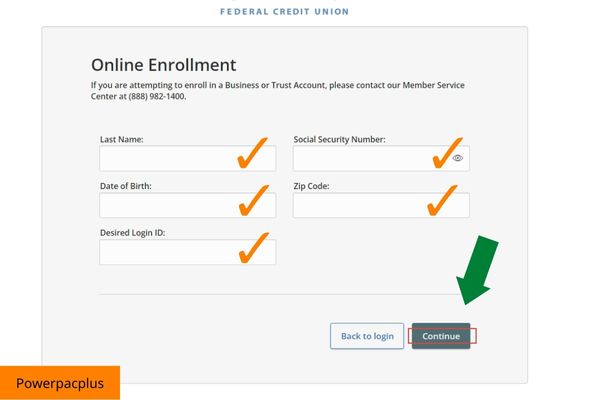 online enrollment of united federal credit union account