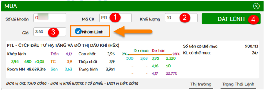 Chia lệnh Manual