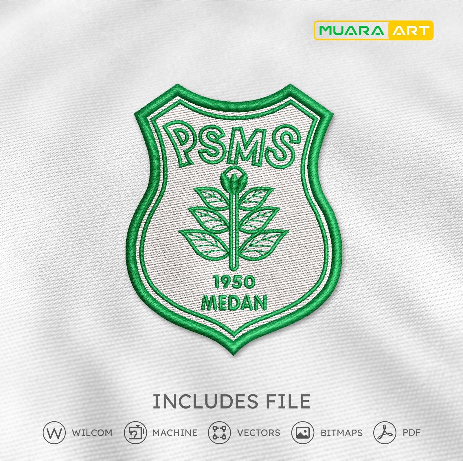 Desain Bordir Logo PSMS (Medan)