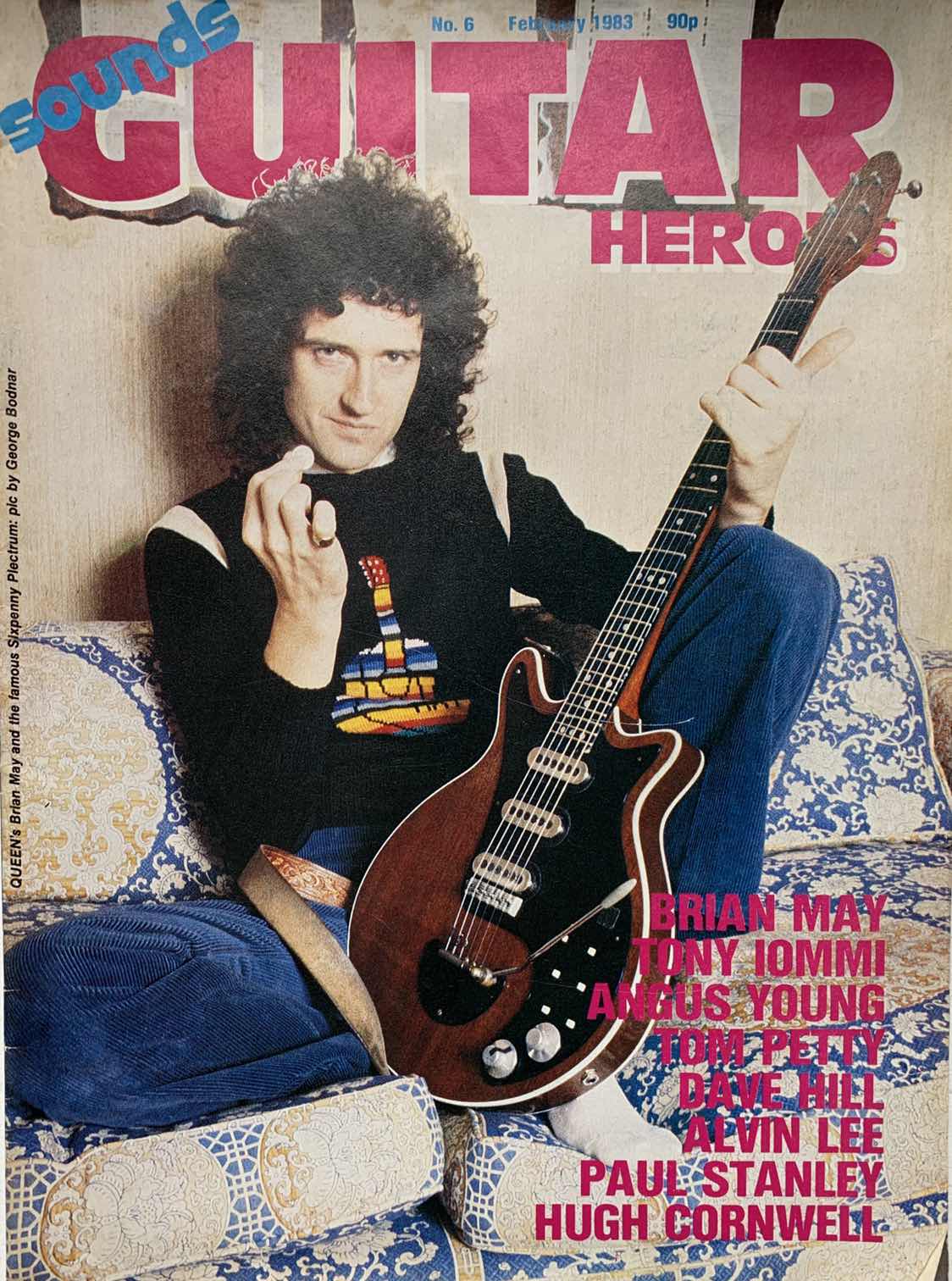 Queen Corner: Brian May - Sounds Guitar Heroes Magazine Feb 1983 Issue