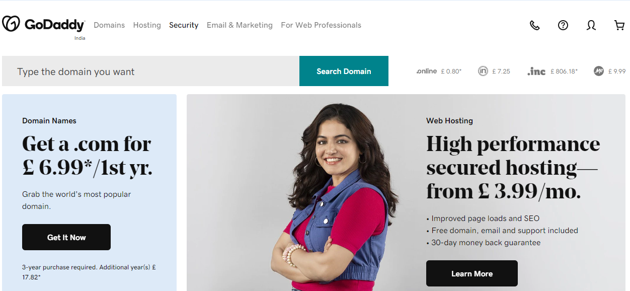 GoDaddy vs Hostinger in India: General overview