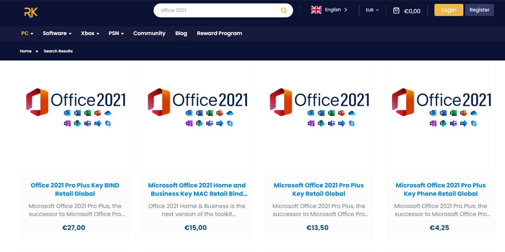 Microsoft Office 2021 at RoyalCDKeys