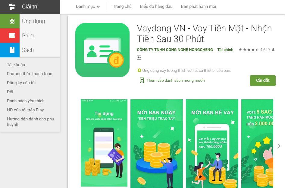 vay tiền qua app