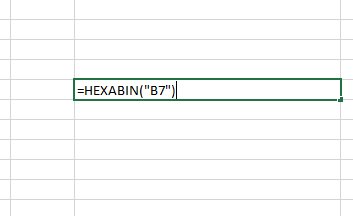 Fórmulas Excel =HEXABIN