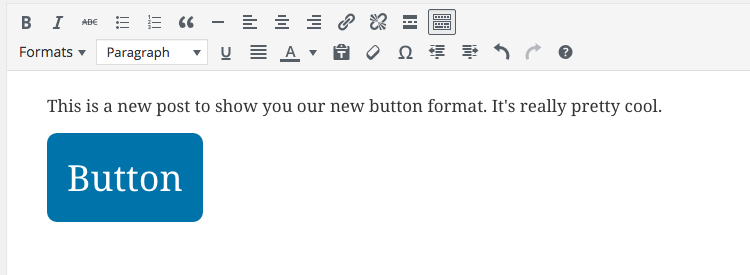 Formato de estilos personalizados TinyMCE em uso