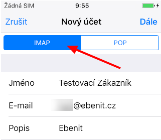 Nastavení ebenit e-mailu pro iOS - 6
