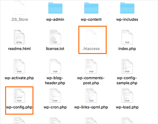 Arquivos de configuração do WordPress