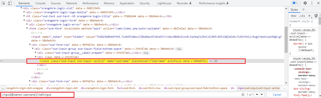 This type of XPath uses its own current node and selects the web element belonging to that current node. You will always observe only one node that represents the self-web element. 