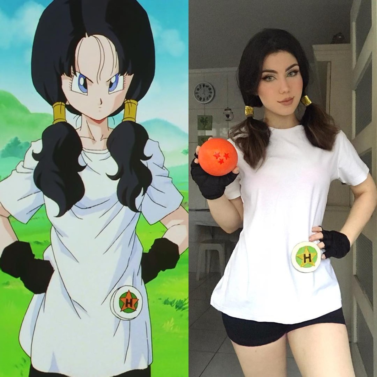 Cosplay de Videl de Dragon Ball por Fe Galvao