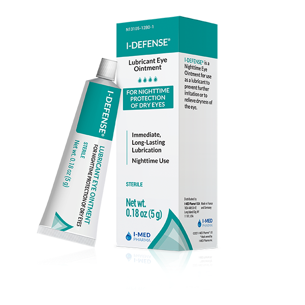product image of a tube of I-Defense lubricant eye ointment