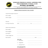 Contoh Formulir Pendaftaran Ekstrakurikuler Futsal