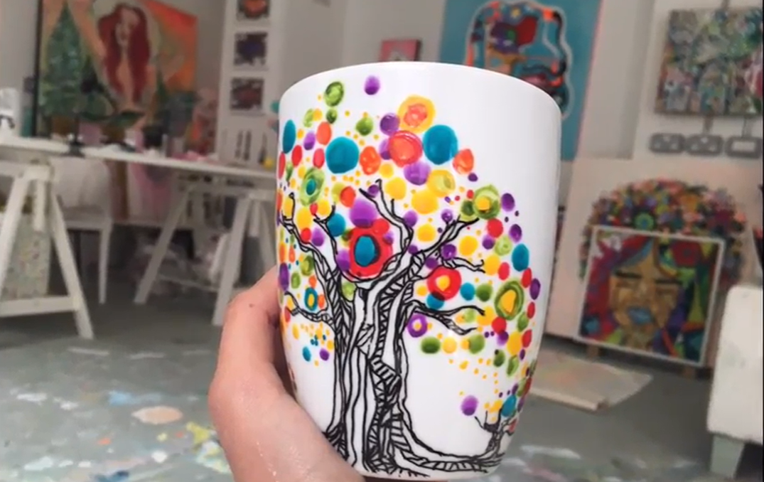 painted mug