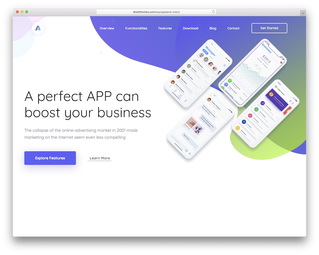 tema wordpress appland menjual produk digital