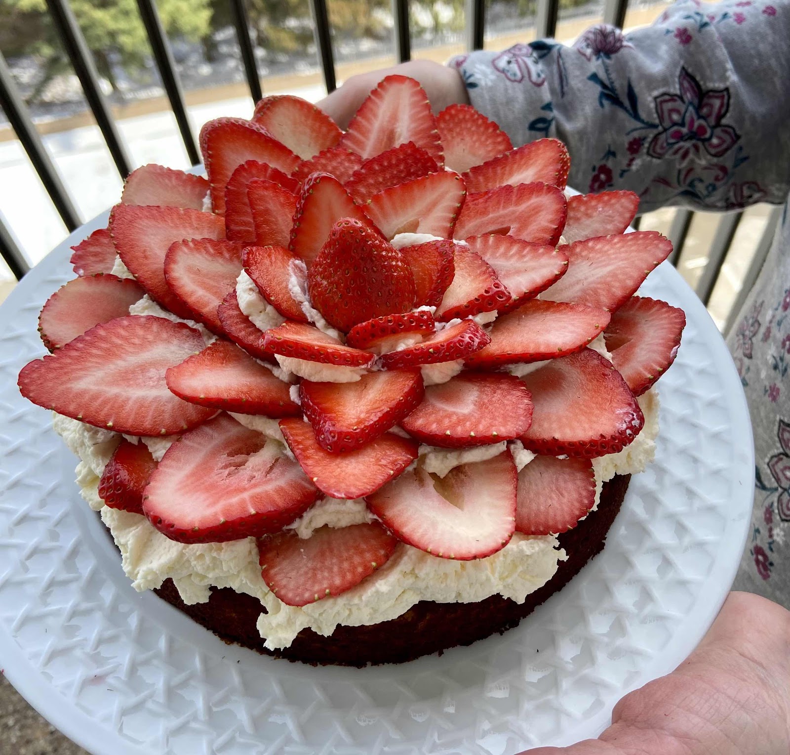 Strawberry Mascarpone Cream Cake