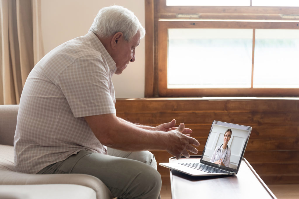 Patient speaking with a doctdor