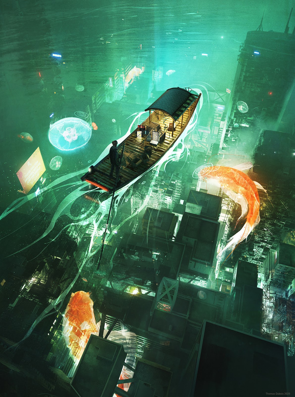 city colors Cyberpunk fantasy ILLUSTRATION  sandman Scifi story Storyboards Visual Development