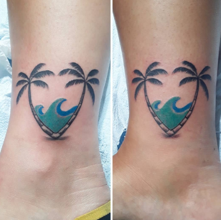Twin Palm Tree Tattoo