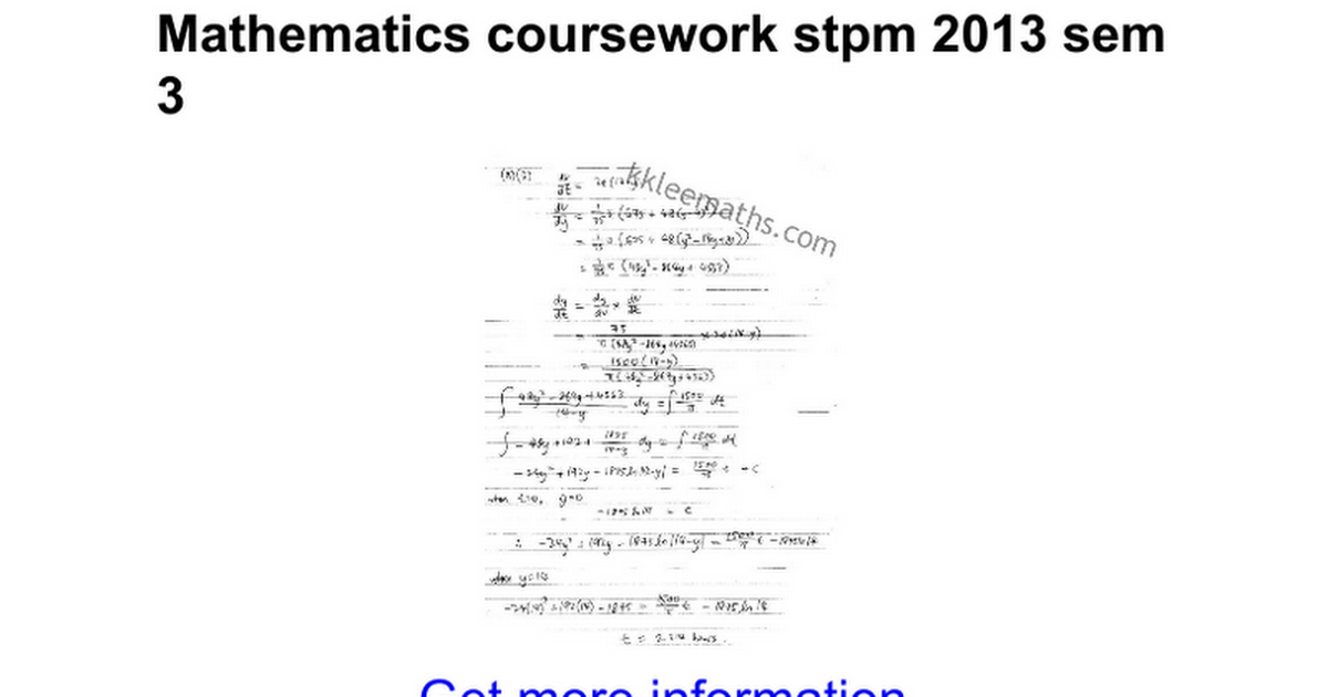 mathematics with coursework