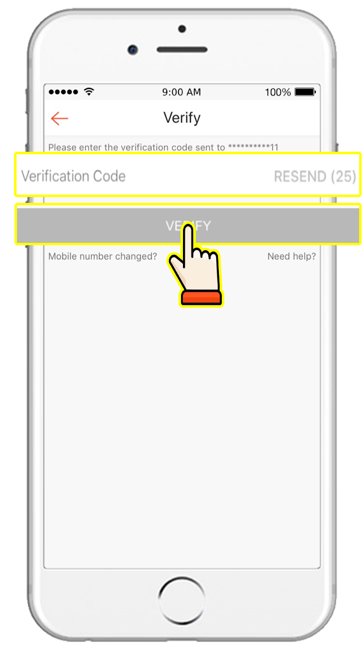 How to register using my phone number?
