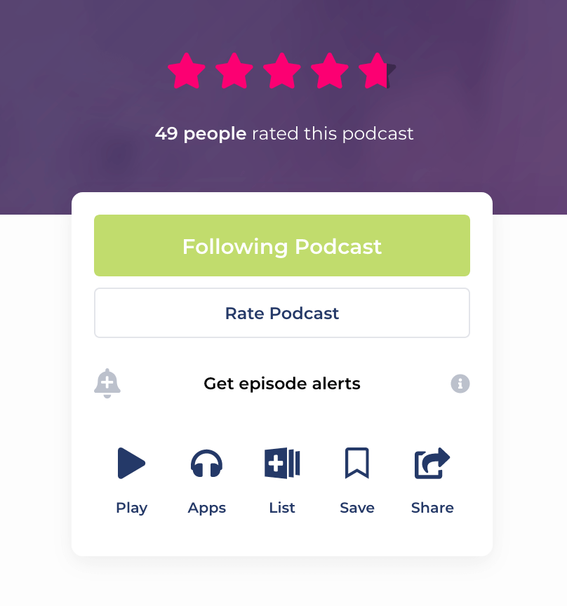Leave a review for a podcast