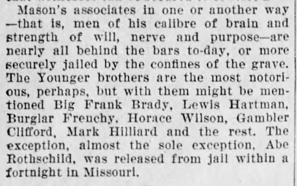 Big Bill Mason's associates included Abe Rothschild.