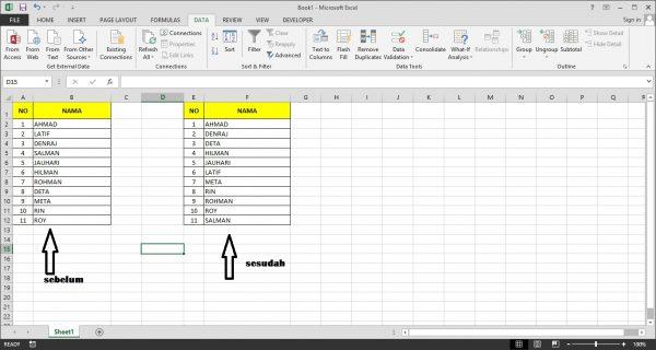 Tutorial Microsoft Excel - Cara Sort Data A-Z
