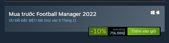 Tải ngay game bóng đá cực hay Football Manager 2022 đang giảm giá trên Steam 3456