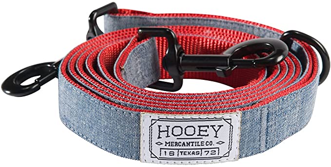 Hooey Mercantile Dog Leash, Durable 2-Ply Polyester Webbing and Fabric Face Dog Leash