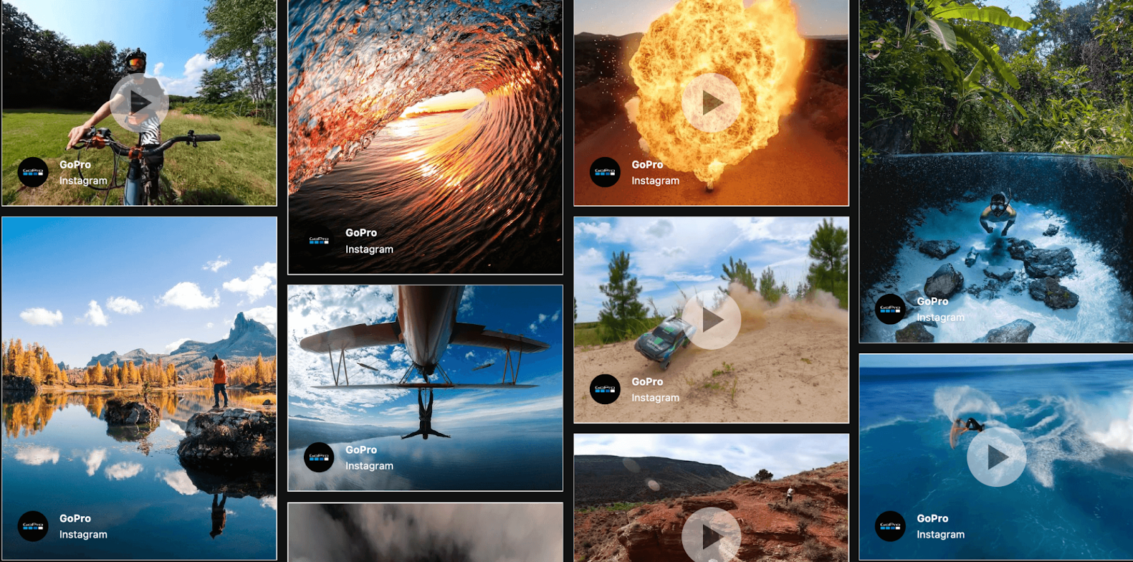 GoPro's Instagram wall example