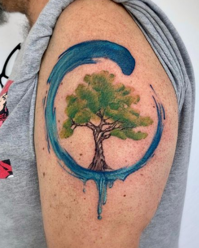 Water Love Tree Tattoo