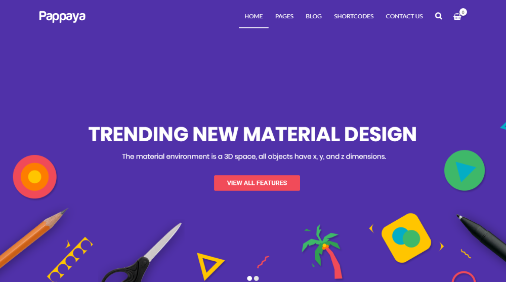 Pappaya Material Design WordPress Tema
