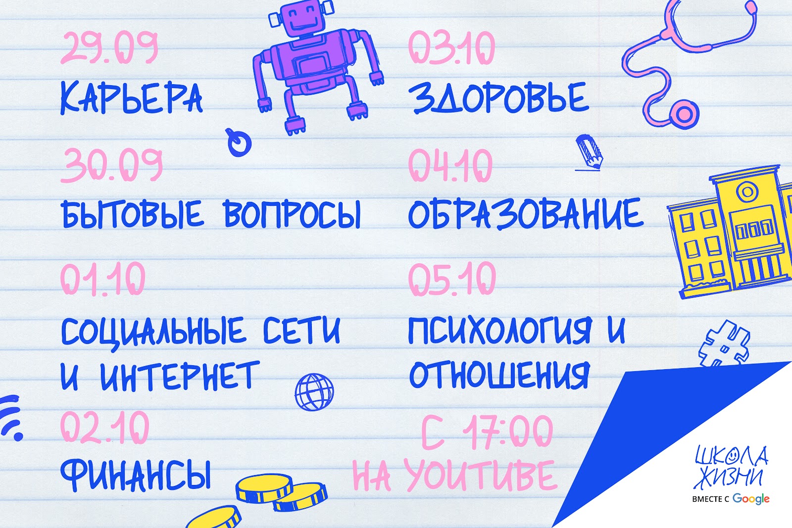Официальный блог Google Россия: «Школа Жизни» на YouTube: строим карьеру мечты, решаем бытовые вопросы, управляем финансами и готовимся к взрослой жизни вместе с Google и экспертами