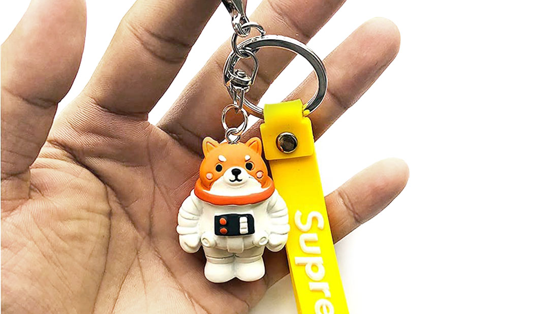 Super Cute Corgi rubber keychain bracelet marketing items to give away