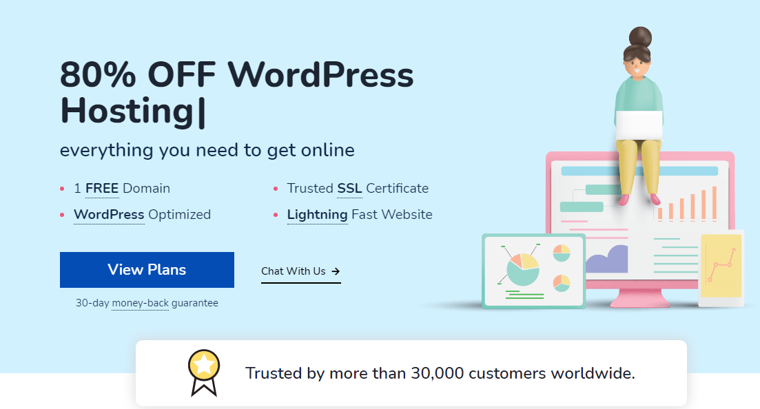 save 80% off on their WordPress hosting