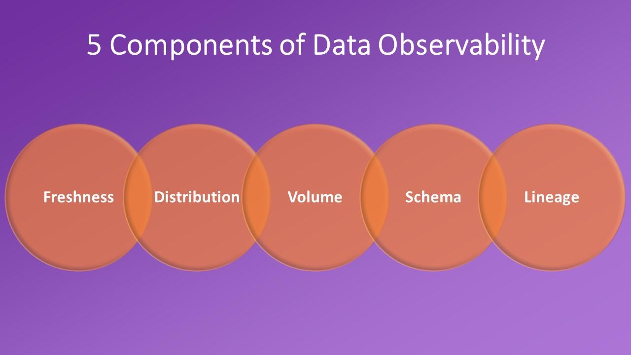 The five pillars of data observability.