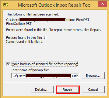 How to Repair Outlook 2016, 2019, 2013, 2010 PST Manually