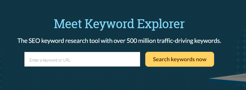 Keyword research tools; Moz Keyword Explorer