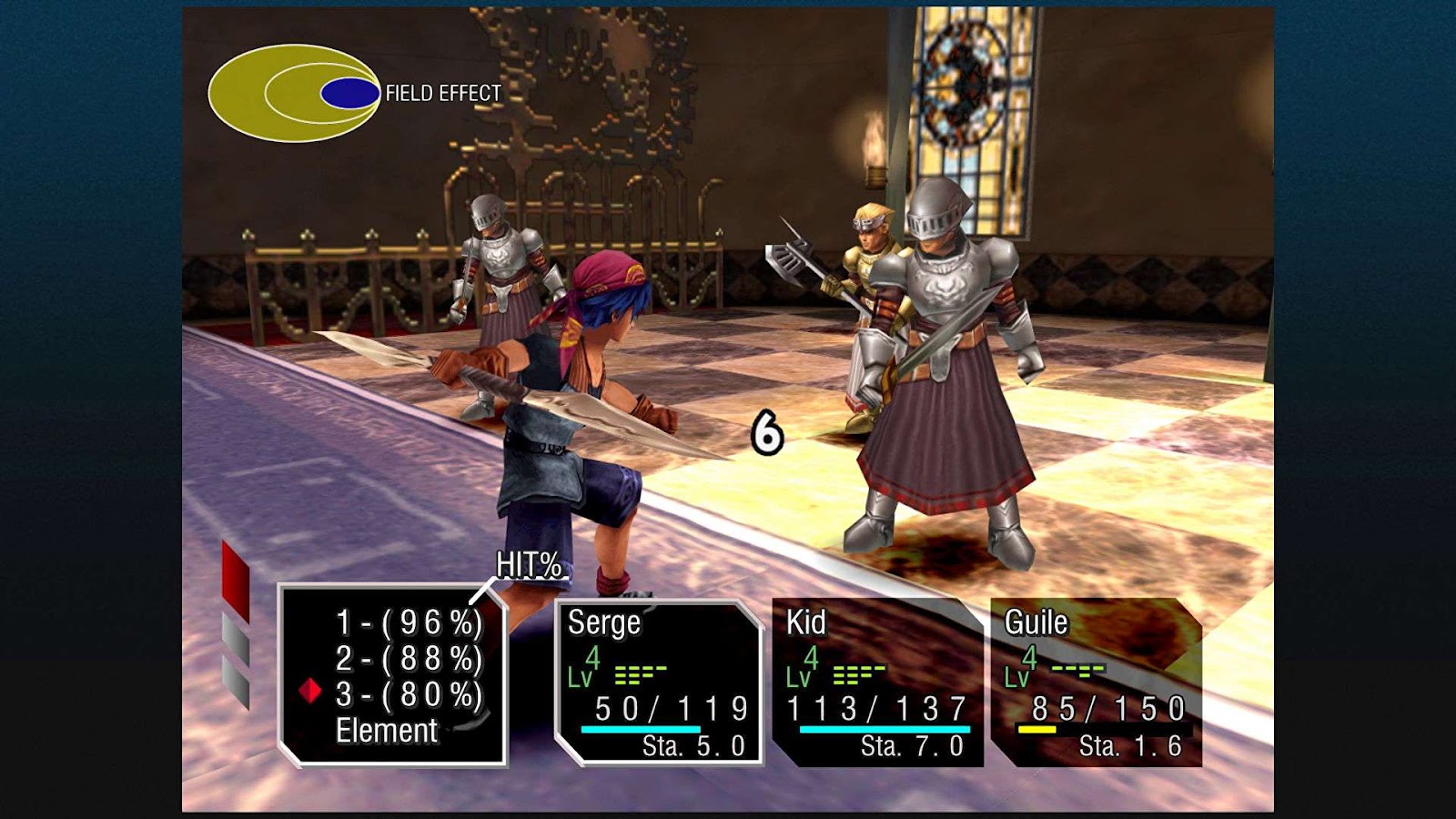 Chrono Cross: Sistema de batalla - Resistencia
