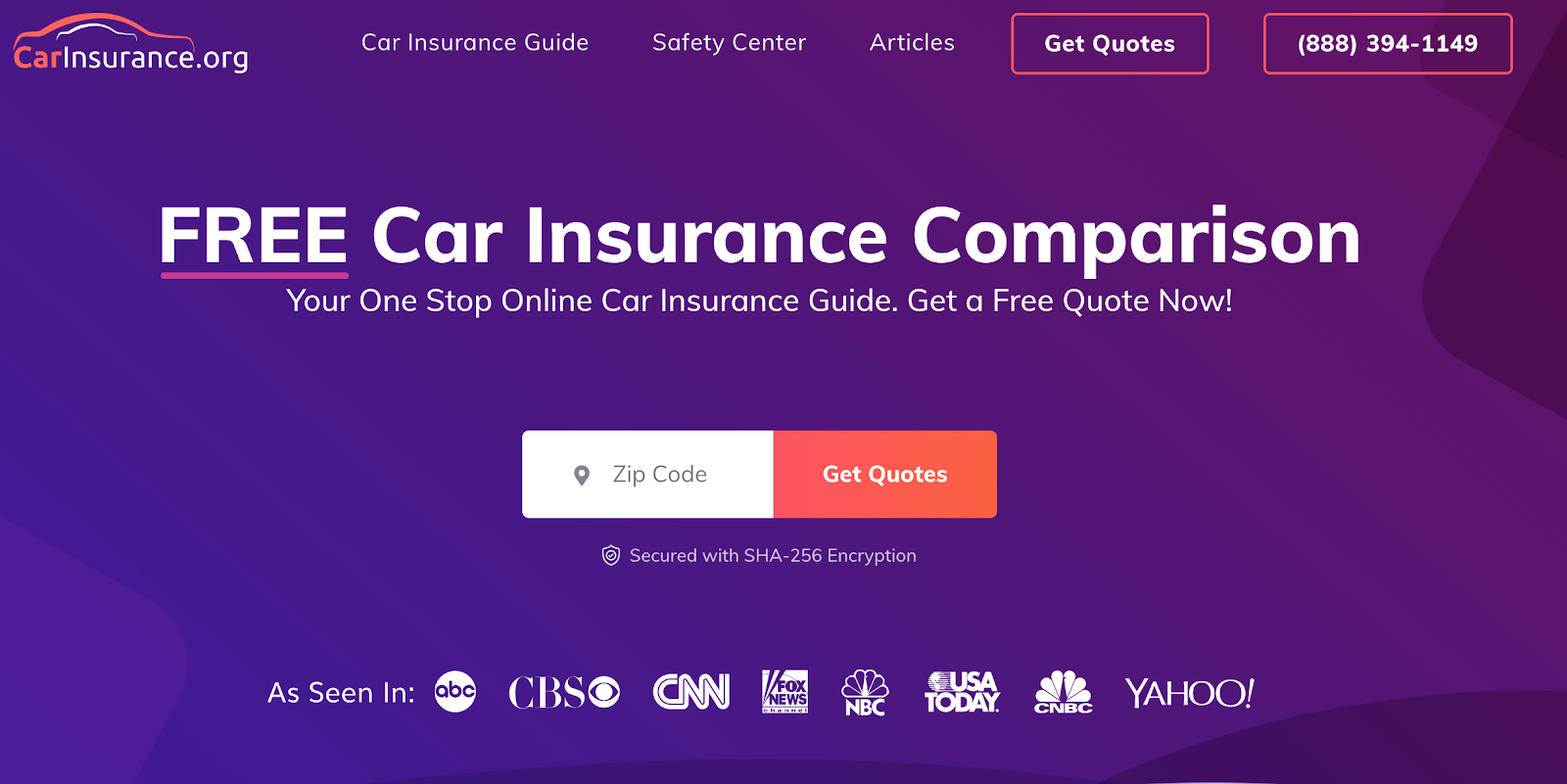 CarInsurance.org service page example