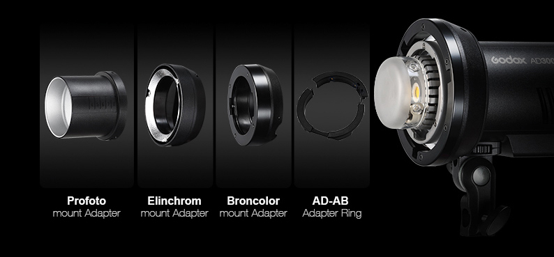 Mount systems Godox AD300 Pro 