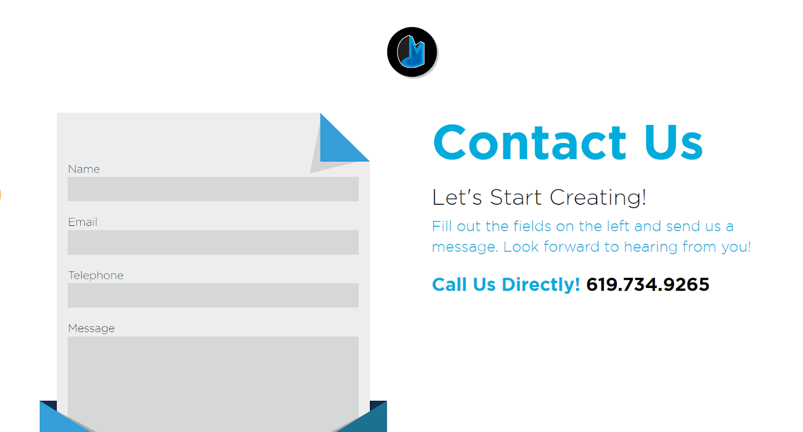 Creative Mob contact form design