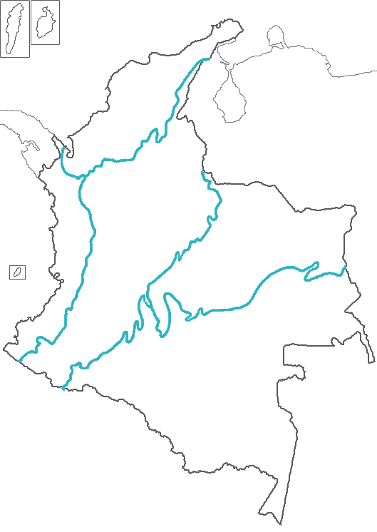 Resultado de imagen de mapa de colombia para colorear regiones naturales de colombia