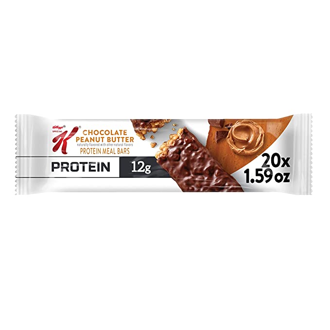 Kellogg's Special K Protein Bars, Chocolate Peanut Butter, School and Office Snacks, Meal Replacement (20 Bars)