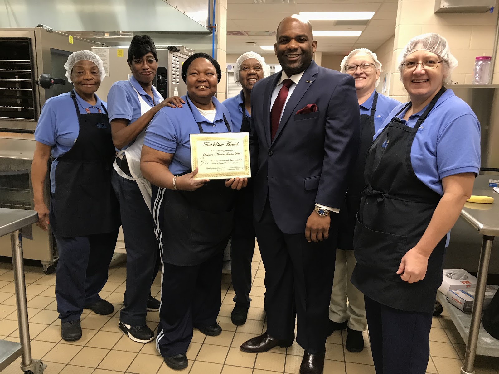 Belmont Kitchen Staff with Chopped Award