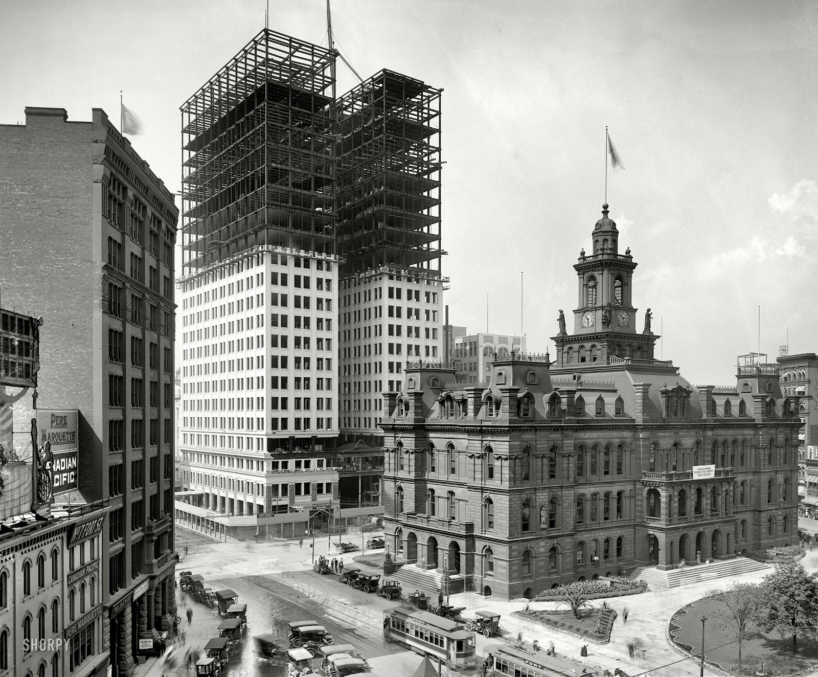 Image result for Detroit construction 1920s