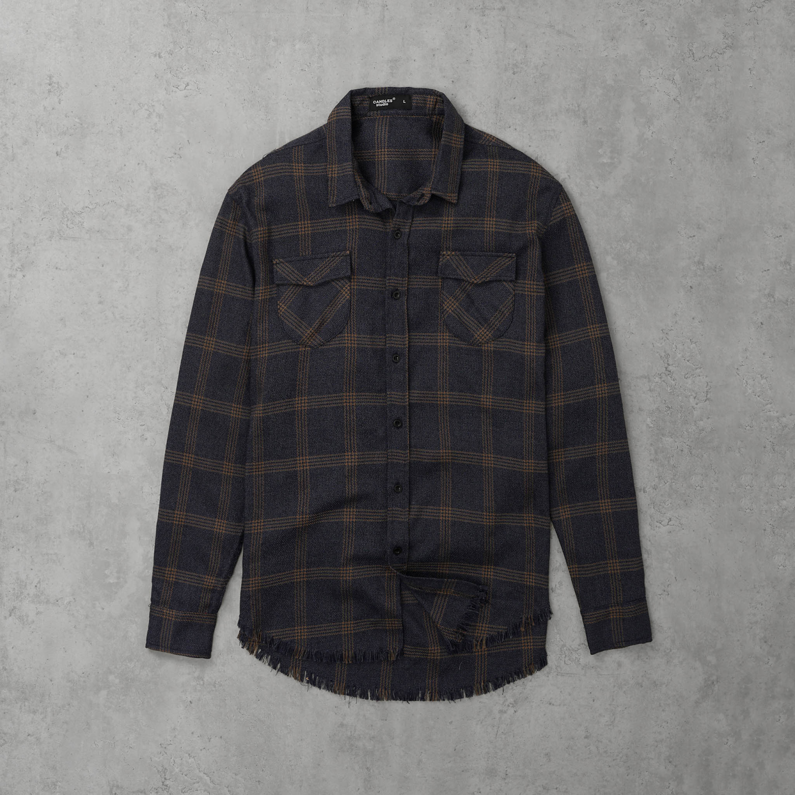 Áo Flannel kẻ caro xanh- vàng