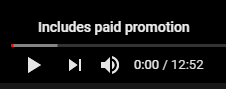 youtube paid promotion sign example