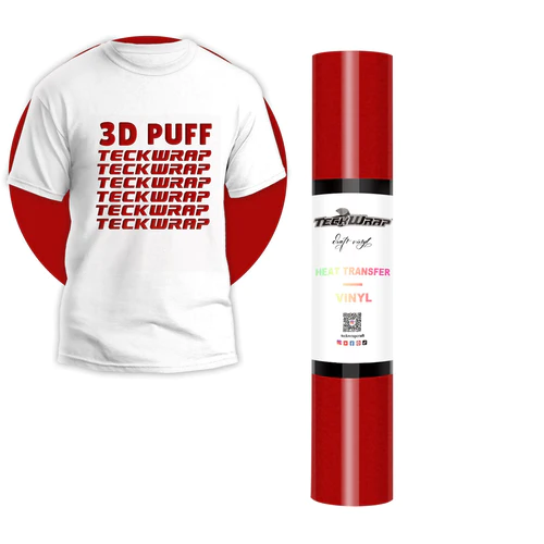 Puff Heat Transfer Vinyl in Red