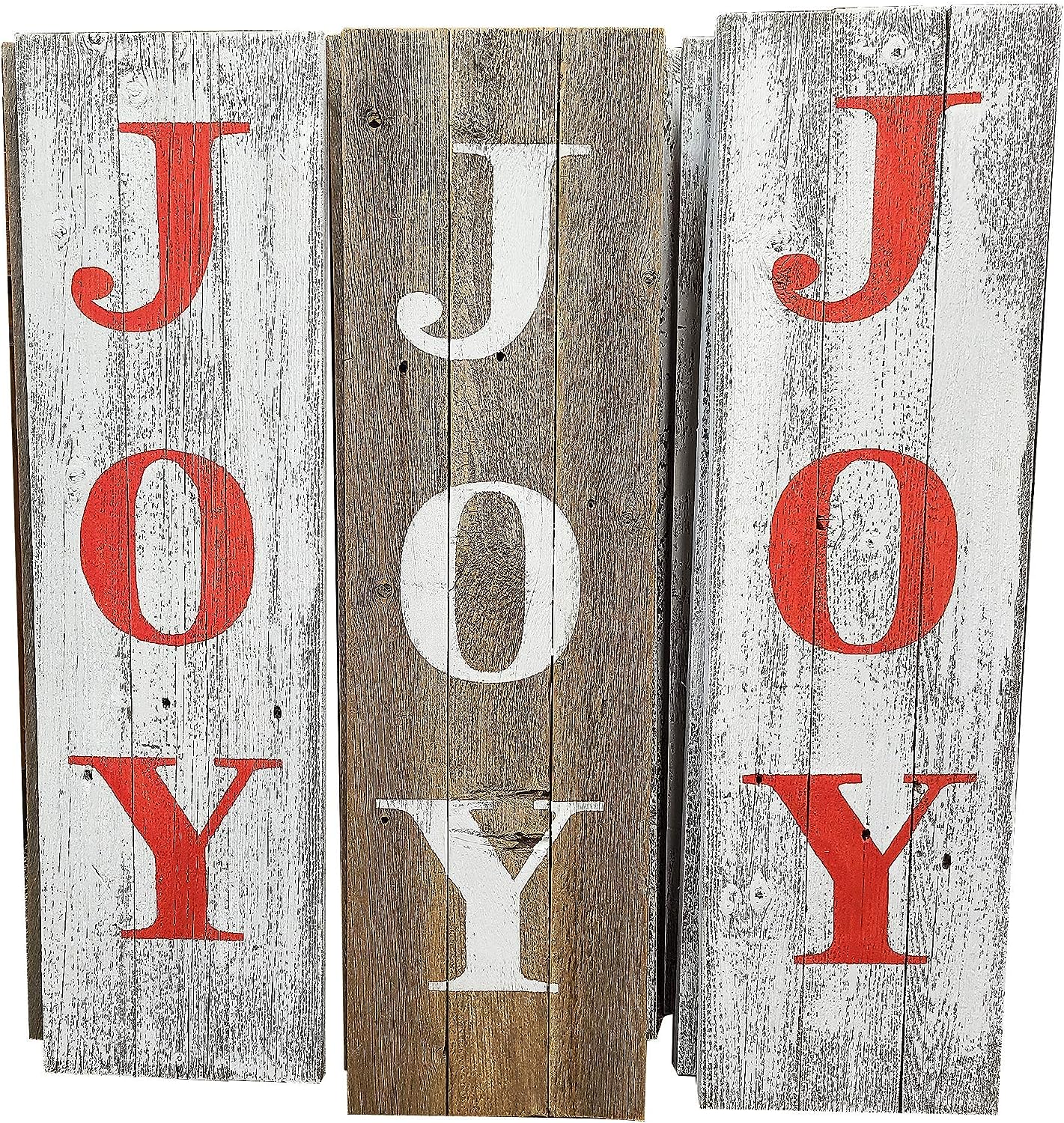Reclaimed Wood Holiday Signs 