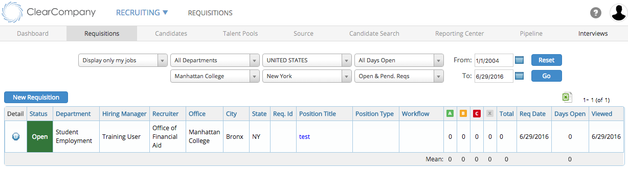 image depicting when the job requisition is updated to open